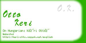 otto keri business card